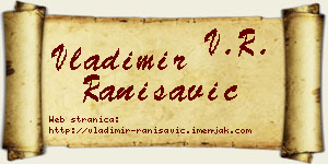 Vladimir Ranisavić vizit kartica